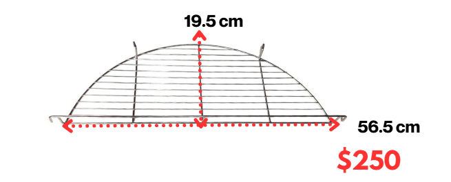Set de disco de 57cm y 42 cm más escurridor tipo media luna
