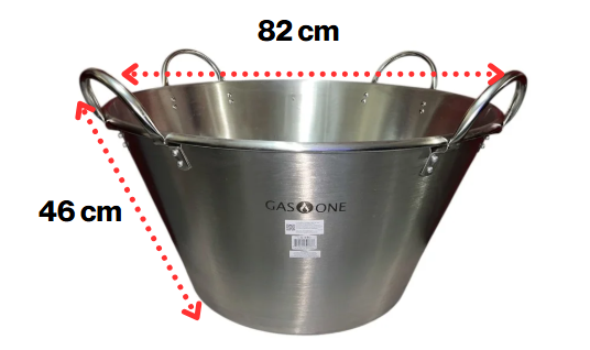 Cazo de Acero Inoxidable de 130 Litros de Capacidad