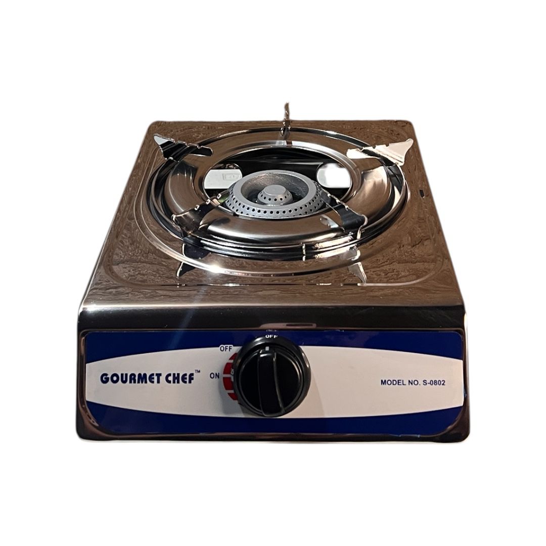 Estufa de mesa Gourmet Chef – 1 quemador (acero inoxidable)