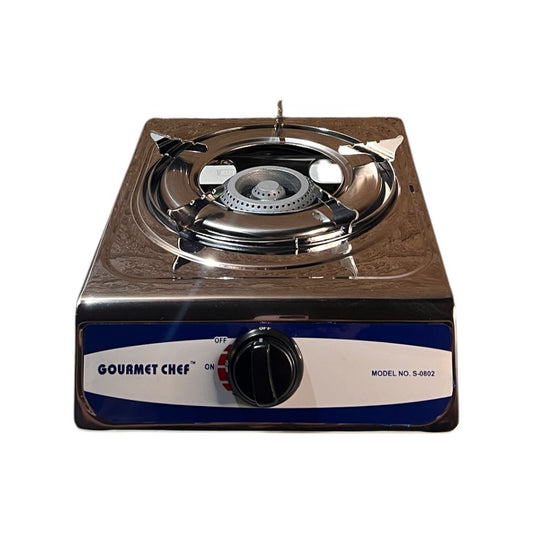 Estufa de mesa Gourmet Chef – 1 quemador (acero inoxidable)