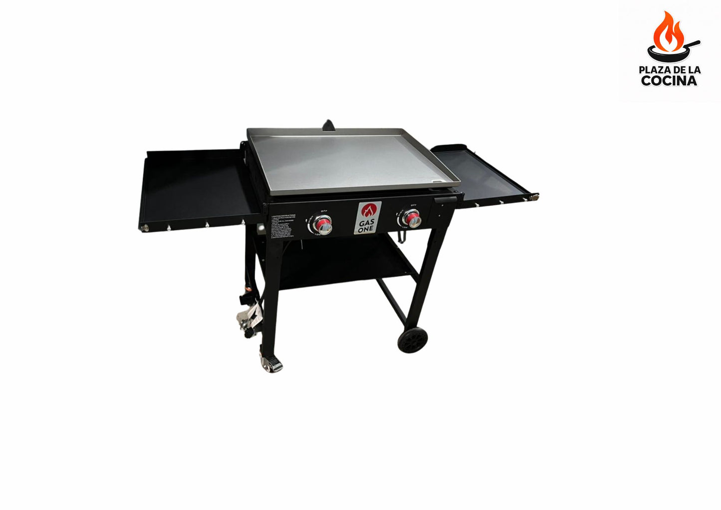 Plancha de dos quemadores de 71cm plegable
