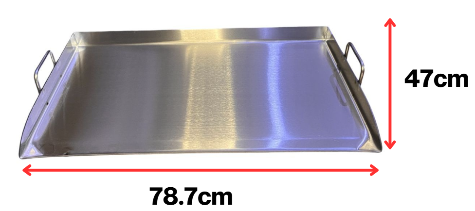 Plancha comal de acero inoxidable 78x47cm