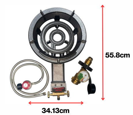 Quemador de Alta Presión Gas One 275 000 BTU + Regulador 0-20 PSI y Adaptador POL-QCC1        Sources