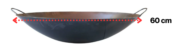 Wok de Acero de 60cm