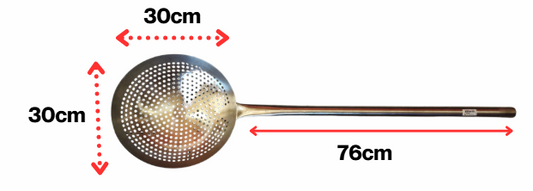 Cucharón de Acero Inoxidable 30cm de diametro, manga 76 cm