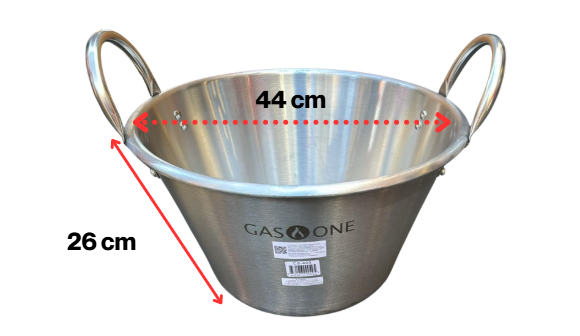 Cazo de acero inoxidable 20 L - Doble Fondo Reforzado