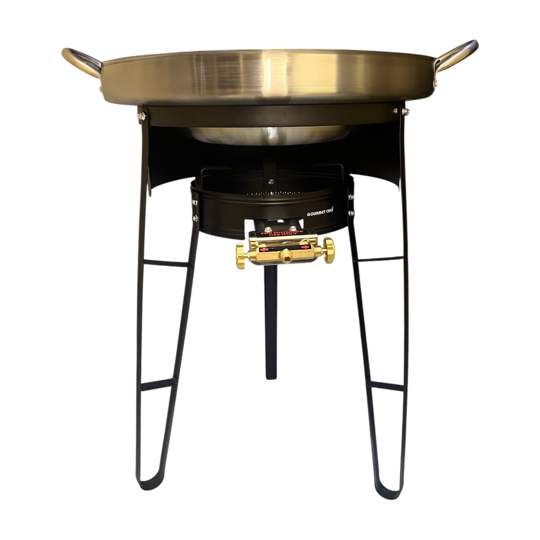 Gourmet Chef Kit de disco con quemador de alta presión (80,000 BTU) – Set 6 pzs