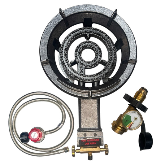 Quemador de Alta Presión Gas One 275 000 BTU + Regulador 0-20 PSI y Adaptador POL-QCC1        Sources