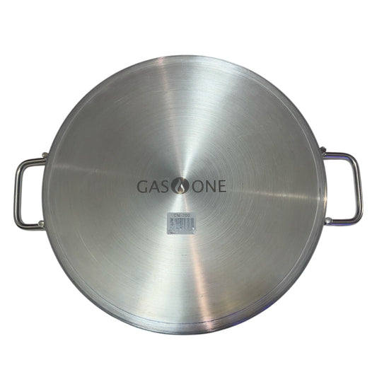 Comal plano de acero inoxidable de 40 cm